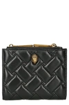 KURT GEIGER MINI QUILTED LEATHER BIFOLD WALLET