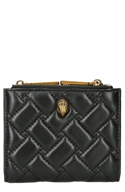Kurt Geiger Mini Quilted Leather Bifold Wallet In Black