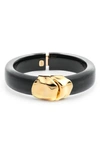 Alexis Bittar Molten Hinge Bracelet In Black/gold