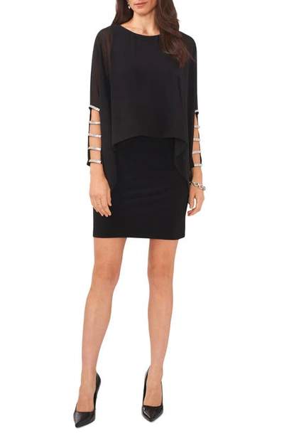 Chaus Embellished Long Sleeve Dress In Black