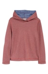 Johnston & Murphy Kids' Solid Reversible Hoodie In Berry/ Blue