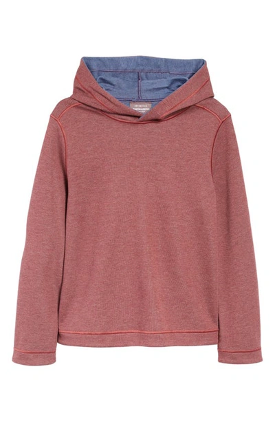 Johnston & Murphy Kids' Solid Reversible Hoodie In Berry/ Blue