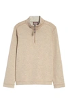 Johnston & Murphy Kids' Solid Reversible Quarter Zip Pullover In Oatmeal/ Light Gray