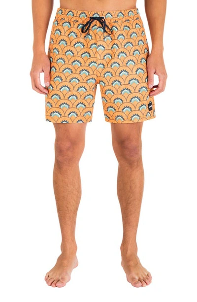 Hurley Cannonball Volley Swim Trunks In Sunset