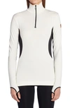 Moncler Half-zip Pullover Sweater In Natural
