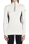 Moncler Half-zip Pullover Sweater In Black