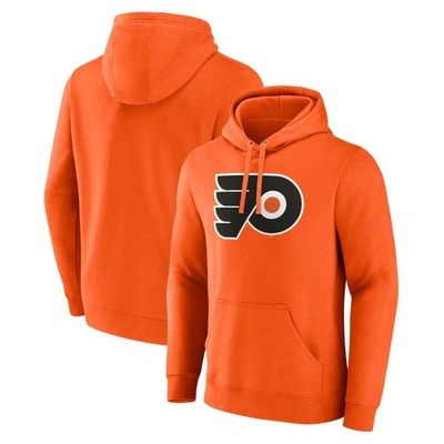 Fanatics Branded Orange Philadelphia Flyers Primary Team Logo Pullover Hoodie