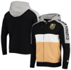 Starter Men's Black, Gold-tone New Orleans Saints Playoffs Color Block Full-zip Hoodie In Black