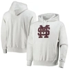 CHAMPION CHAMPION HEATHERED GRAY MISSISSIPPI STATE BULLDOGS TEAM VAULT LOGO REVERSE WEAVE PULLOVER HOODIE