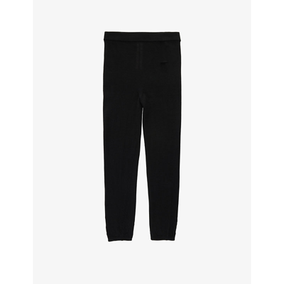 Rick Owens Elasticated-waistband Wool-blend Leggings 4-12 Years In Black