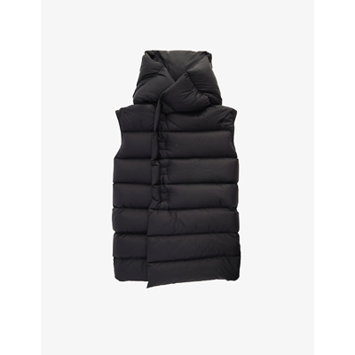 Rick Owens Kids' Quilted Down Vest In Black