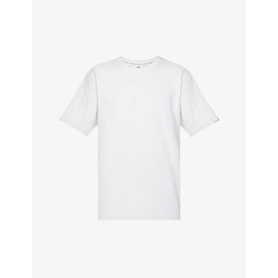 Aape Logo-embossed Relaxed-fit Cotton-jersey T-shirt In White