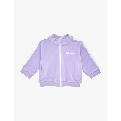 Palm Angels Babies' Logo-print Track Jacket In Lilac