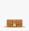 Mcm Tracy Chain Wallet In Visetos In Cognac