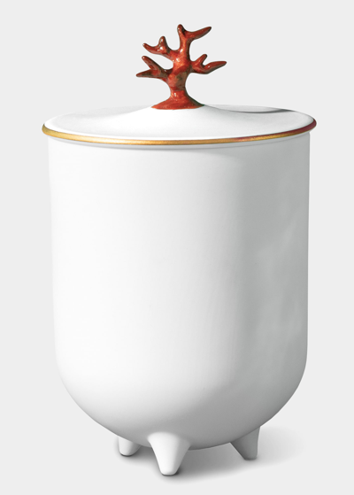 L'OBJET FOOTED CORAL CANDLE