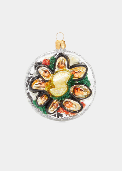 Bergdorf Goodman Oysters On Silver Dish Ornament