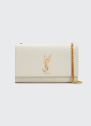 Saint Laurent Monogram Ysl Medium Chain Shoulder Bag In White