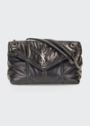 Saint Laurent Mini Loulou Puffer Crossbody Bag In Noir