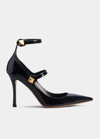 Valentino Roman Stud 100 Patent Pumps In Black
