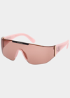 MONCLER OMBRATE METAL SHIELD SUNGLASSES