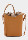 Il Bisonte Roseto Vacchetta Leather Bucket Bag In Natural