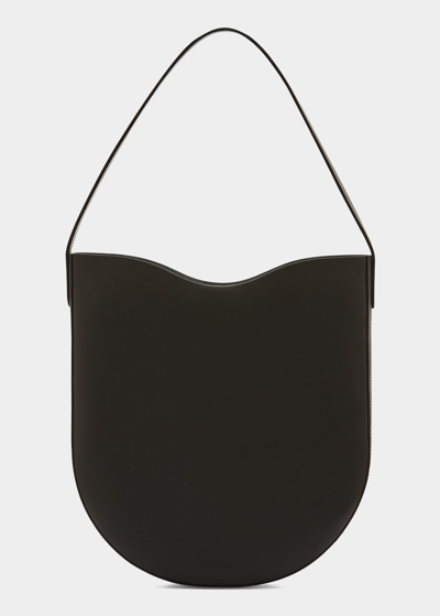 Il Bisonte Roseto Vacchetta Leather Hobo Bag In Black