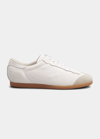 Maison Margiela Bicolor Mixed Leather Retro Sneakers In White