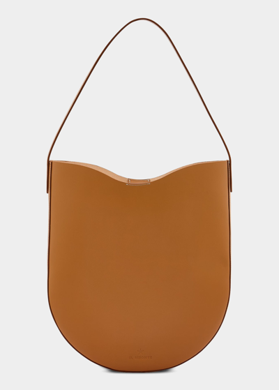 Il Bisonte Roseto Vacchetta Leather Hobo Bag In Natural