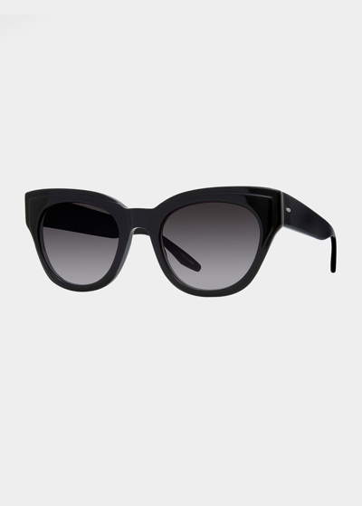 Barton Perreira Lioness Acetate Cat-eye Sunglasses In Black Smolder