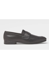 Zegna Leather Penny Loafers In Black