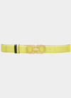 Ferragamo Reversible Leather Gancini Belt In Black