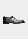 SANTONI MEN'S LEATHER LOAFERS