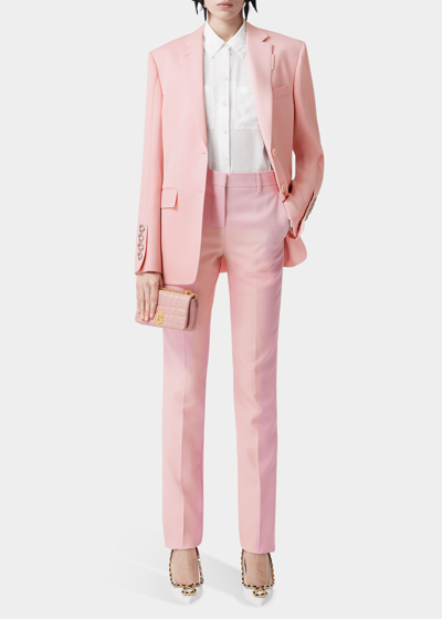 Burberry Aimie Tailored Trousers In Pink & Purple