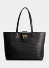 Tom Ford Tf Small East-west Tote Bag In Black