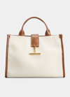 TOM FORD TARA MEDIUM CANVAS TOP-HANDLE BAG