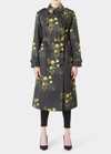 BURBERRY WATERLOO EXCLUSIVE FLORAL-PRINTED TRENCH COAT