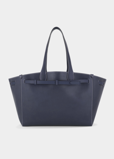 Anya Hindmarch Return To Nature Compostable Leather Tote Bag In Marine Blue