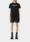 Burberry Black T-shirt With Bold Logo Design In Black