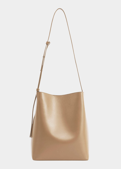 Aesther Ekme Sac Bucket Leather Tote Bag In Beige