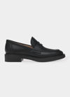 GIANVITO ROSSI CALFSKIN PENNY LOAFERS