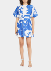 Sir Vivi Open Back Mini Dress In Merce Abstract Pr