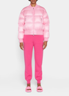 Moncler Merlat Quilted Shell Down Bomber Jacket In Raspberry