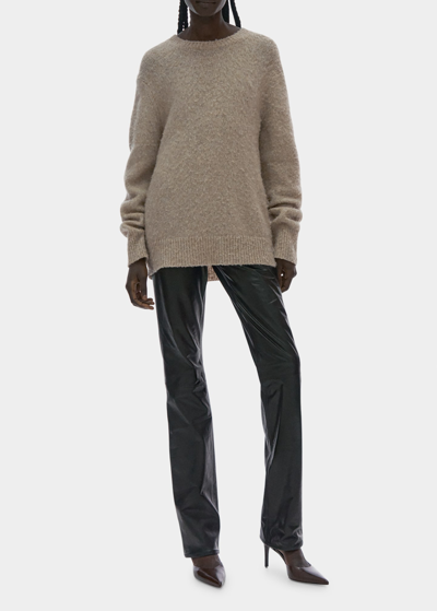Helmut Lang Slash Pullover Sweater In Taupe