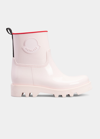 Moncler Ginette Waterproof Rubber Rain Boots In Light Pink