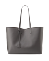 Saint Laurent Shopping Leather Tote In Medium Gray