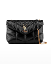 SAINT LAURENT LOULOU TOY YSL PUFFER QUILTED LAMBSKIN CROSSBODY BAG