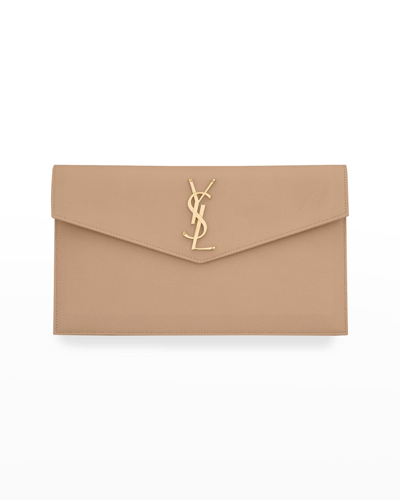 Saint Laurent Uptown Baby YSL Grain Leather Pouch Wallet