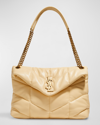 Saint Laurent Medium Loulou Puffer Quilted Leather Crossbody Bag In Light Vanilla