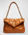 Saint Laurent Medium Loulou Puffer Quilted Leather Crossbody Bag In Miel Dark