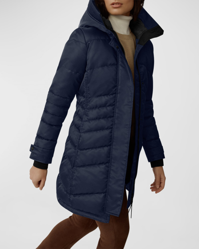 Canada Goose Lorette Hooded Parka Jacket In Stillwater Blue